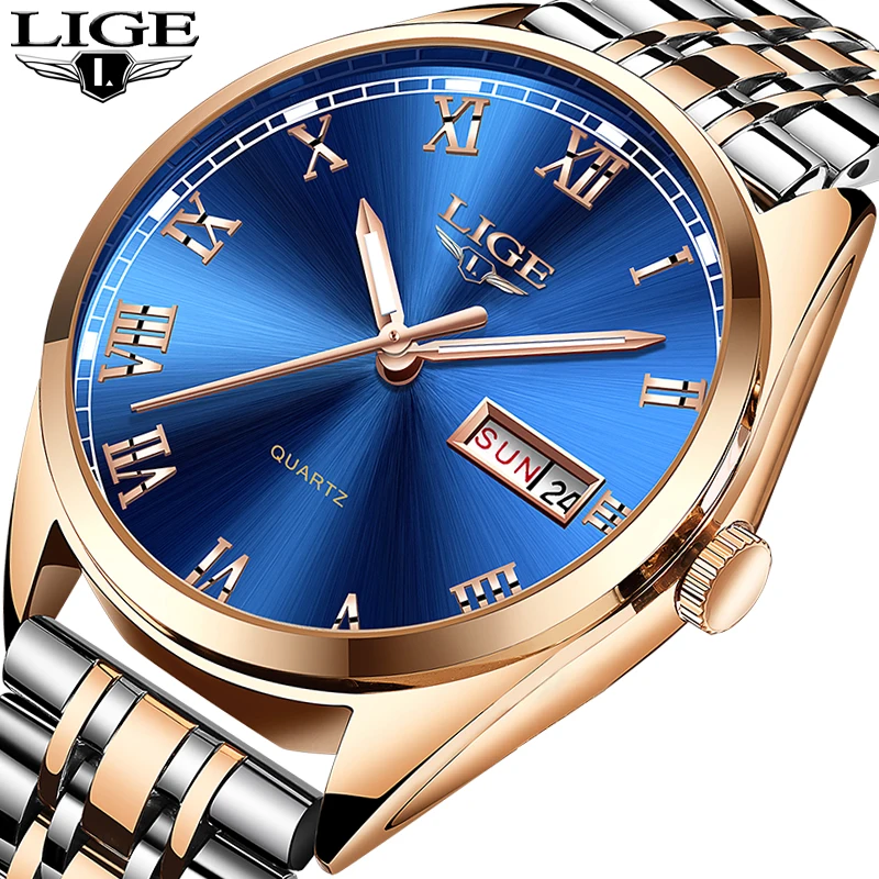 

Mens Watches Top Brand LIGE 2019 New Luxury Date Sport waterproof Quartz Watch Man Fashion Business Clock Relogio Masculino+Box