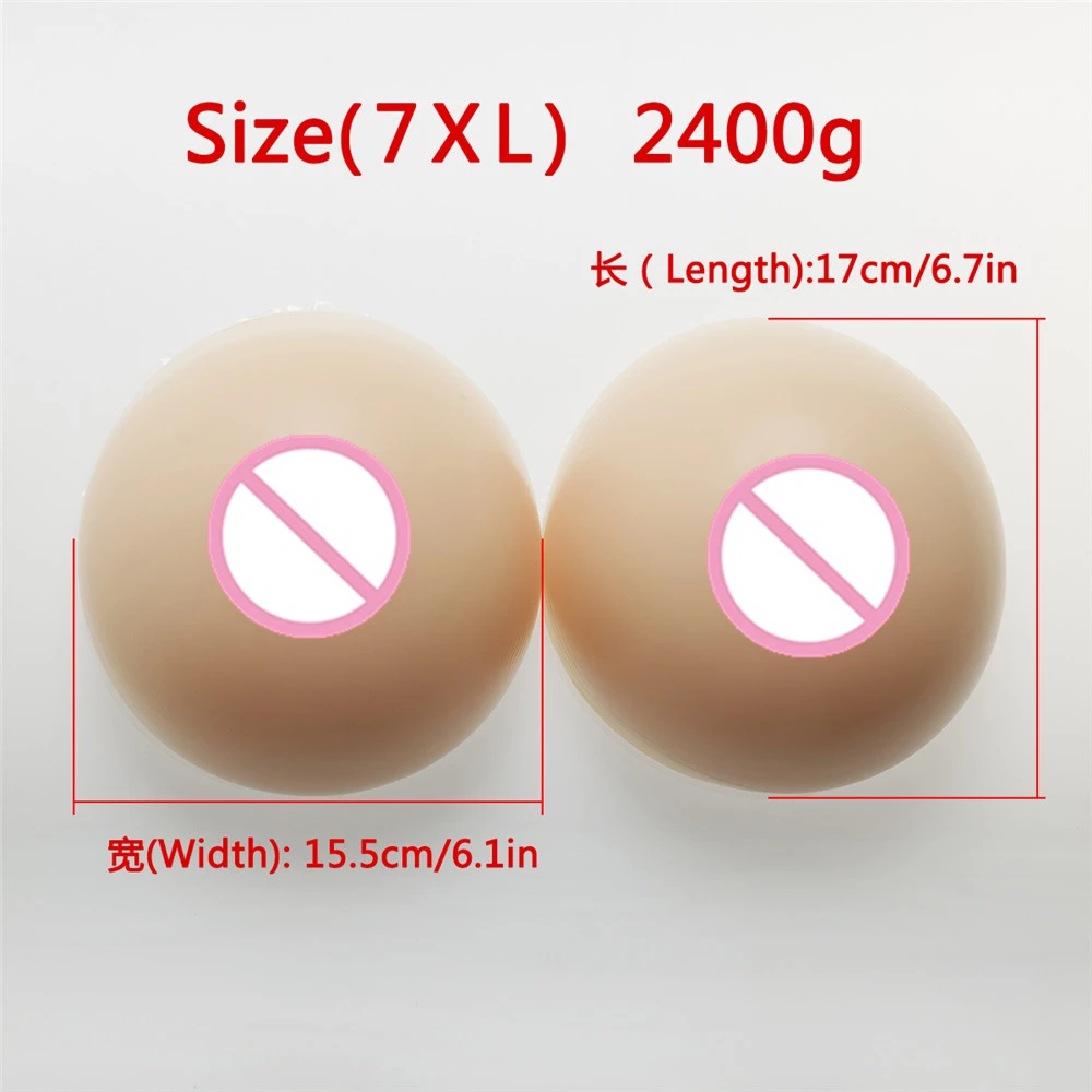 

Drag Queen Artificial Breasts Super Cup 2400g Silicone Breast Artificial Fake False Boobs Enhancer for CD TD Breast Form