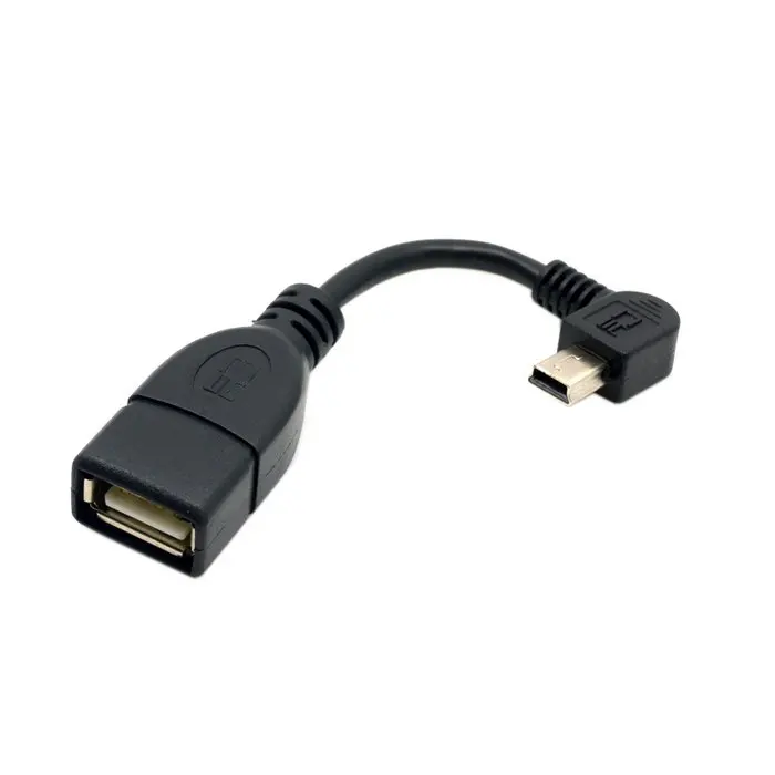 Левый Угловой 90 градусов USB Мини 5Pin штекер к USB Женский OTG кабель хоста 10 см 50 см мини удлинитель 0,1 м 0,5 м Угол