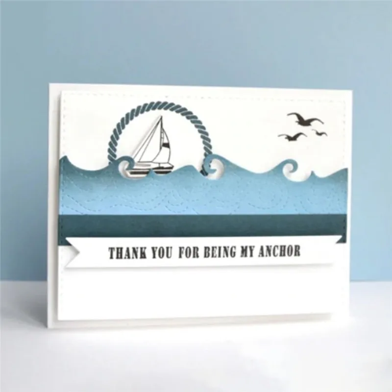 

Eastshape Coean Wave Border Frame Metal Cutting Dies Scrapbooking for DIY Card Making Album Decor New 2019 Lace Craft Die Cuts