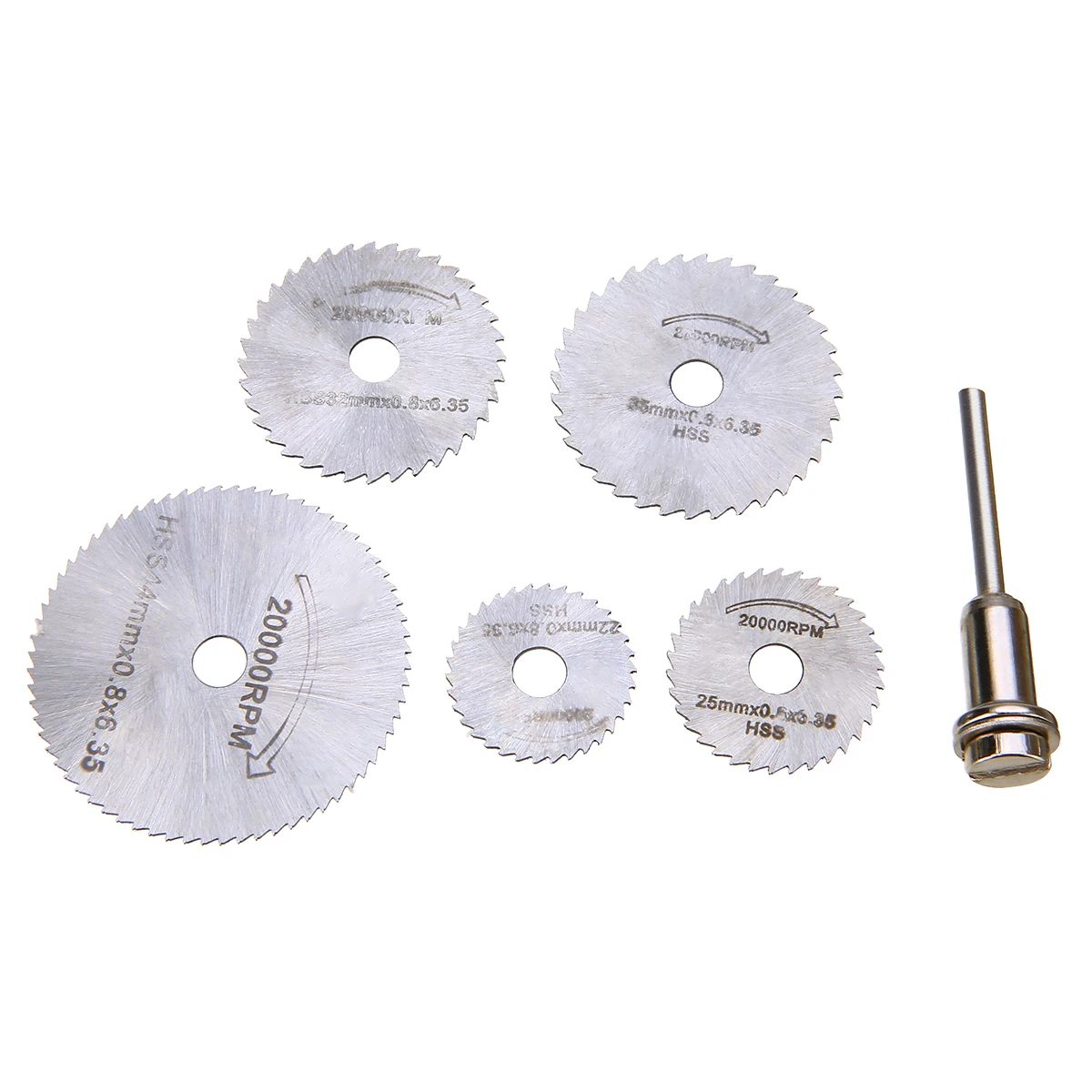 6pcs/set High Speed Steel HSS Circular Saw Blades Disc Rotary Tool For Wood Metal Cutting Power Tools