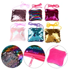 Модное блестящее цветное портмоне женская сумочка детский мини-клатч Детская сумка через плечо для девочек Детская сумка-мессенджер