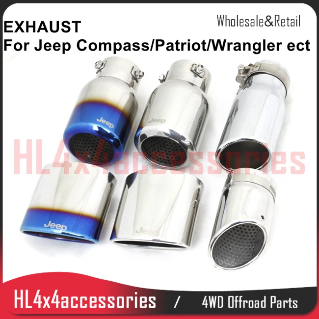 stainless EXHAUST Silencer Tip For Jeep Muffler Exhaust Exhause tail pipe For JEEP WRANGLER