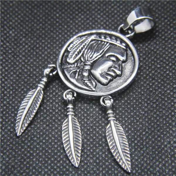 

New Tribe Lady Pendant 316L Stainless Steel Fashion Hot Feather Pendant