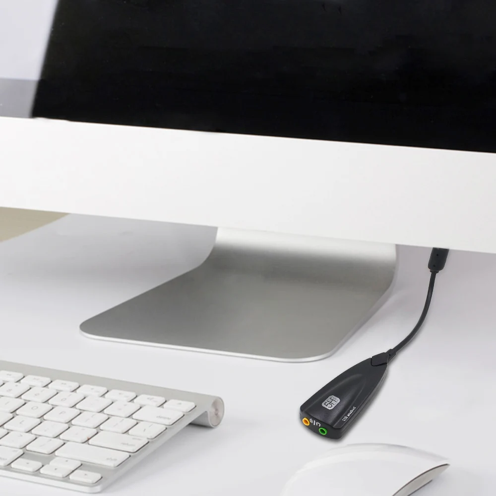 TISHRIC Новинка 5HV2 7 1 внешняя звуковая карта USB 3 5 мм Интерфейс Аудио Адаптер с