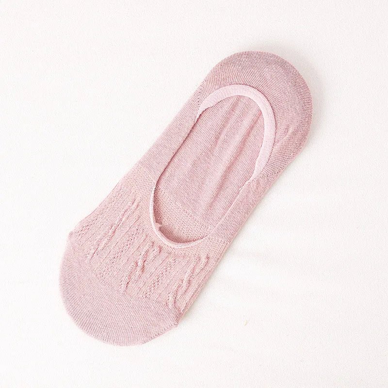 Leather powder Модные 1 пара невидимых нескользящих носков ярких цветов с низким вырезом Женские повседневные хлопковые Дышащие носки - Цвет: Leather powder