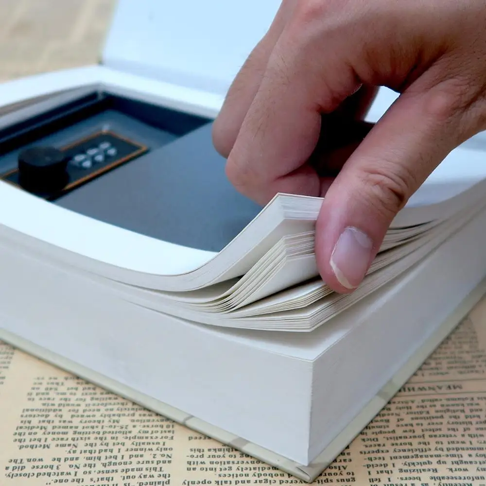 

Multiple simulation books mini safe hidden security lock cash coin storage jewelry key cabinet children's gift money box