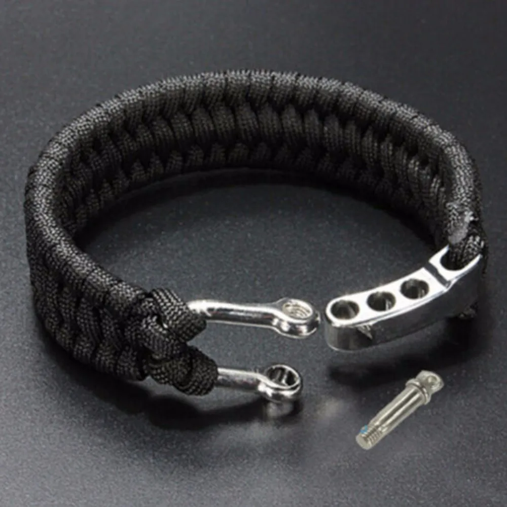 

Outdoor Camping Paracord Bracelets For Men Women Homme Handmade Parachute Rope Clasp Survival BraceletBraided Jewelry