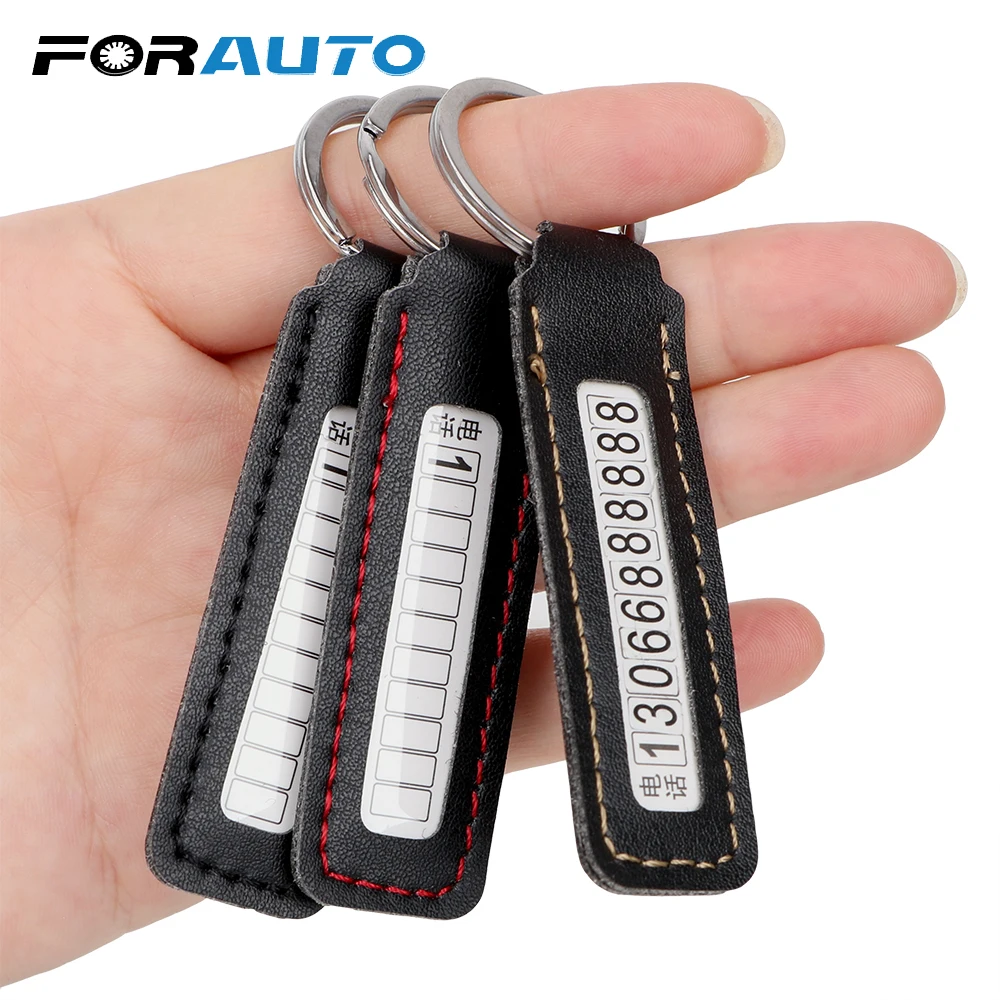 FORAUTO Gift Phone Number Plate Key Ring Phone Number Card