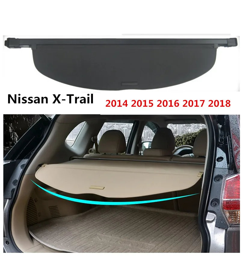 

For Nissan X-Trail 2014 2015 2016 2017 2018 Rear Trunk Cargo Cover Security Shield Screen shade High Qualit Car Accessories