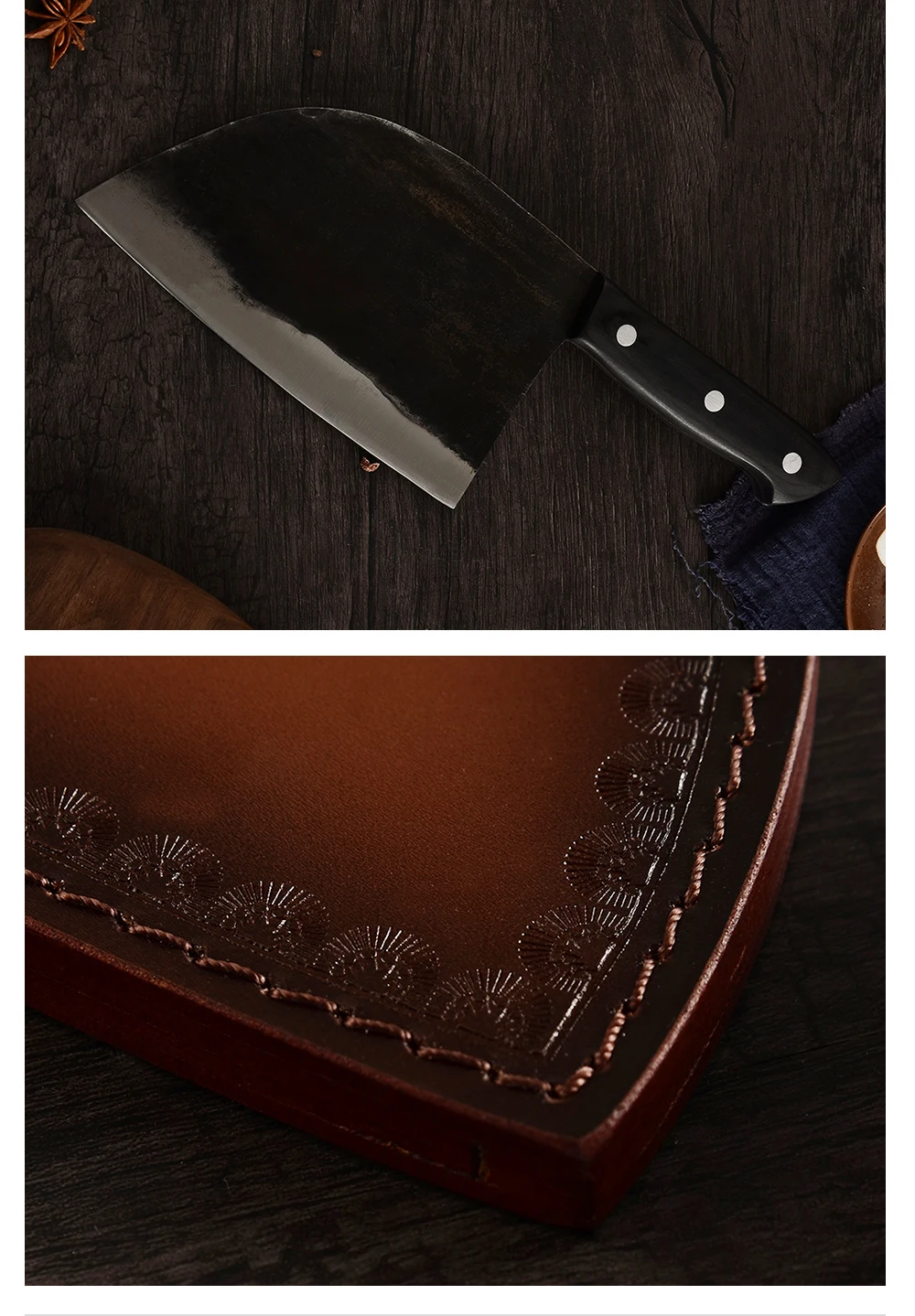 XYj кухонная Крышка для ножа, кованый нож из высокоуглеродистой стали, защитный чехол для мясника, кухонная портативная защитная оболочка