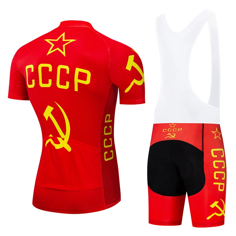 Crossrider CCCP Велоспорт Джерси 9D нагрудник набор MTB красный велосипед Одежда дышащая велосипедная одежда Мужская короткая Maillot Culotte