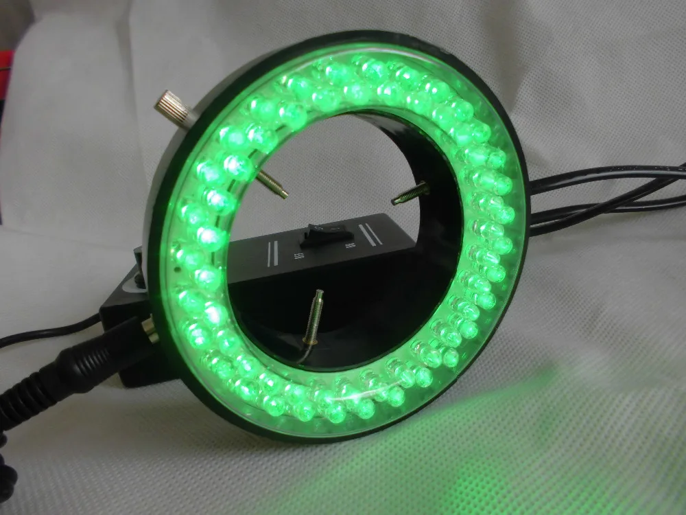 60 светодиодные лампы кольца Green микроскоп источник света стерео биологическая Увеличить Стерео микроскоп с подсветкой аксессуар 220 В/110 В