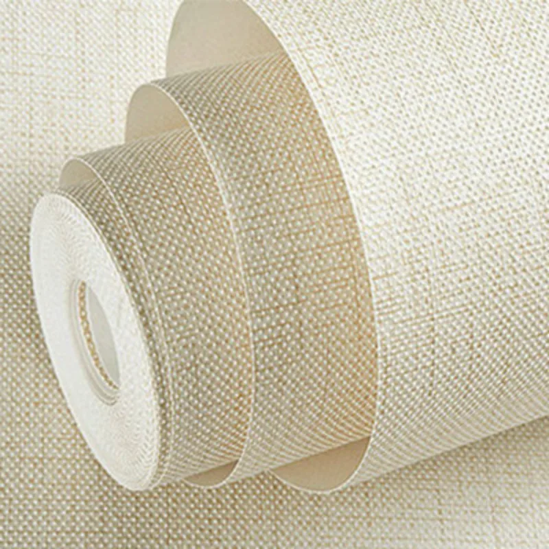 

Non-woven Solid Textured Plain Wall Wallpaper Pure Color Wall Paper White,Beige,Green,Blue