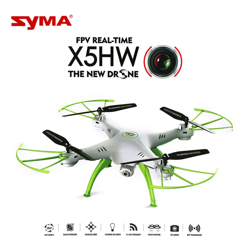 

Syma X5HW FPV RC Quadcopter Drone HD WIFI FPV Camera Take Picture Record Video Hover Live Video Altitude Hold RC Helicopter