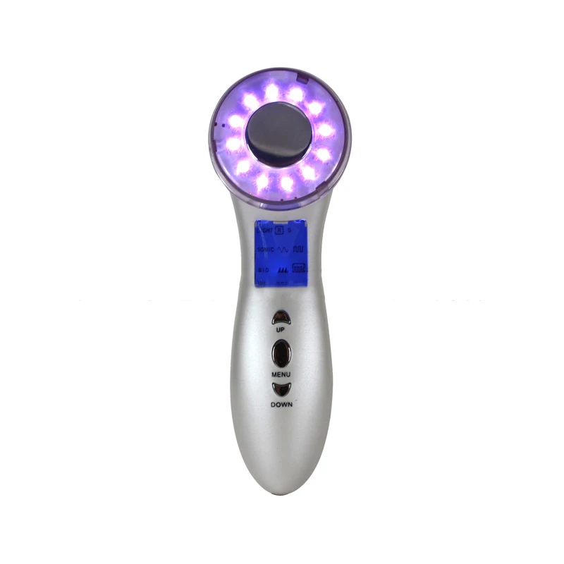 Ultrasonic LCD Light Photon Therapy 7 Colors Lights Skin Rejuvenation Face Massage Device Ultrasound Anti wrinkle aging|remove spots|removable