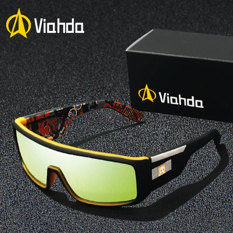 

2019 Viahda Fashion Brand designer Mens Mirror Sunglasses for Women and Men Sports Driving Coating UV400 Eyewear Sun Glasses