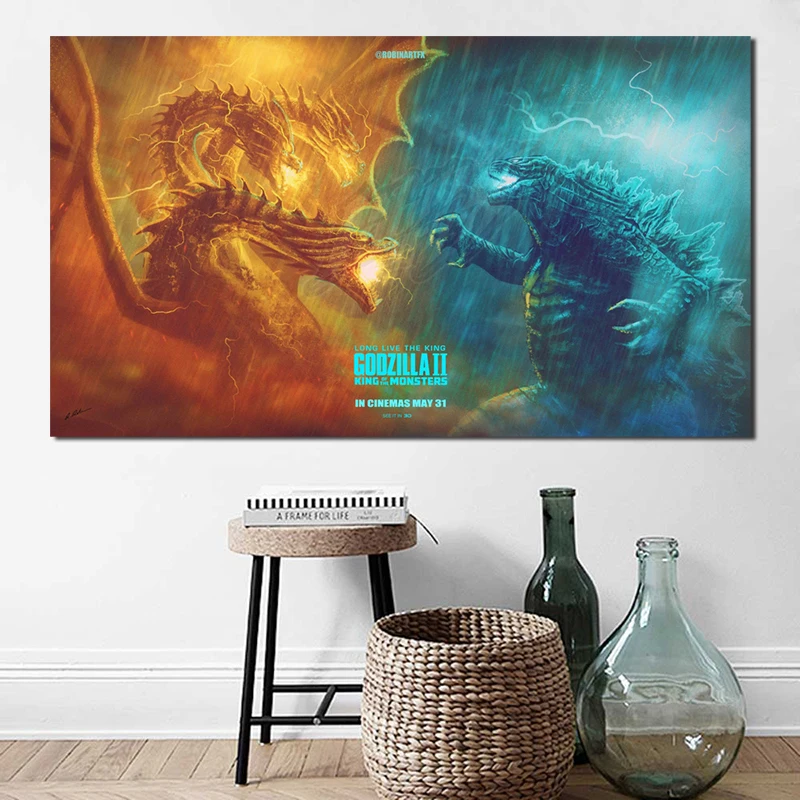 

Movie Godzilla King Of The Monsters Canvas Posters Prints Wall Art Painting Decorative Picture Kitchen Home Decoration Artwork