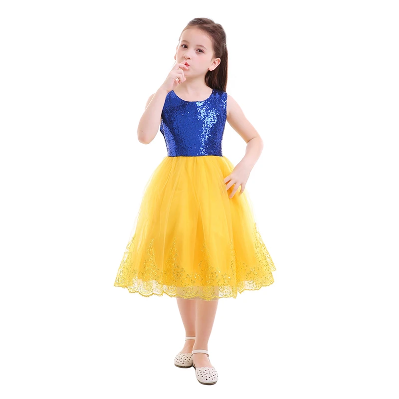 Fashion Girls Snow White Princess Dress Children Fancy Up Photo Shoot Costume Baby Kids Birthday Party Dresses for | Детская одежда и