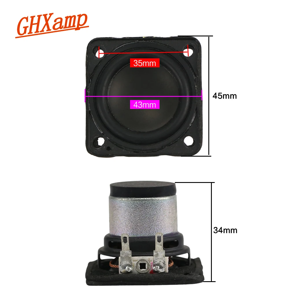 GHXAMP 1.75 inch 4Ohm 10W Portable Bluetooth Speaker Full Range Home Theater Tweeter Bass Desktop For Charge2+ Speakers 2PCS - ANKUX Tech Co., Ltd