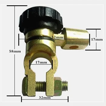 

L Shape Car Battery Disconnector Terminal Link Switch Quick Cut-off Master Kill Power 17mm Diameter Pile Head