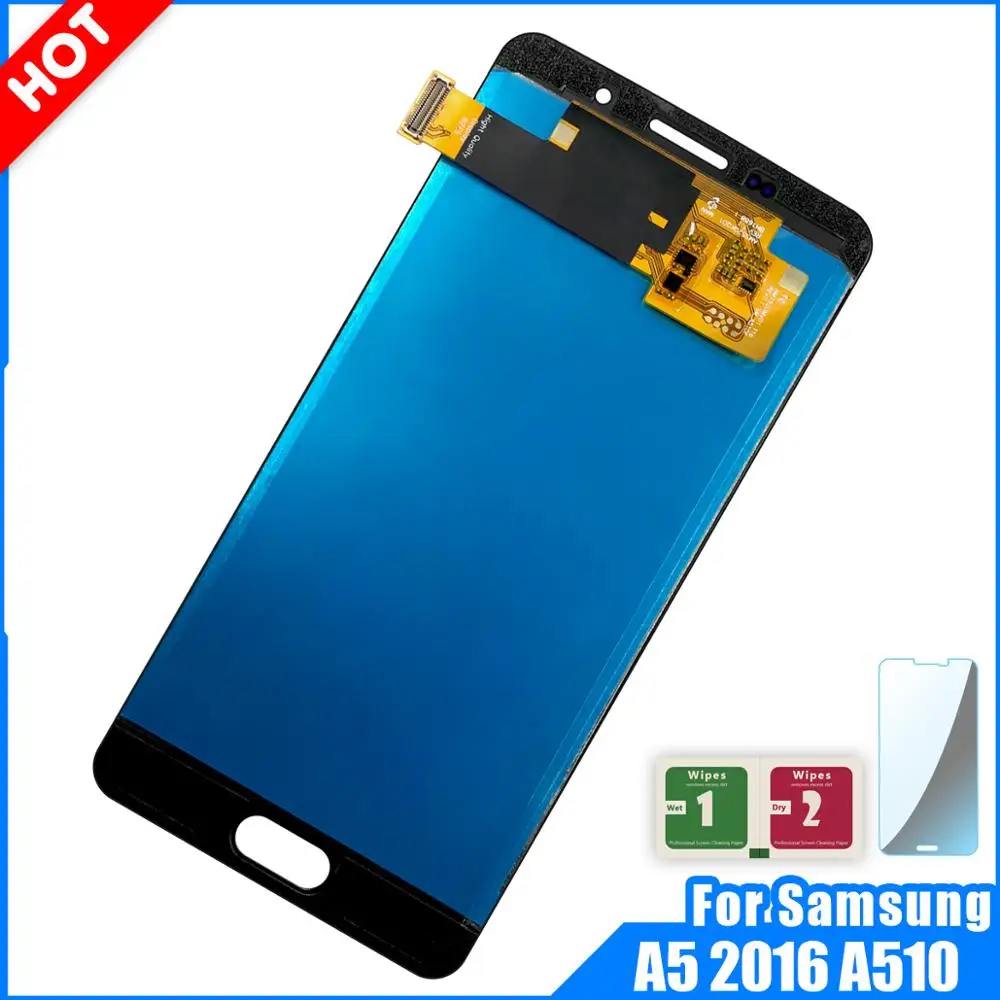 

LCD Display For Samsung Galaxy A5 2016 A510 A510F A510M A510FD A5100 Touch Screen Digitizer Assembly A510 LCD Replacment Parts