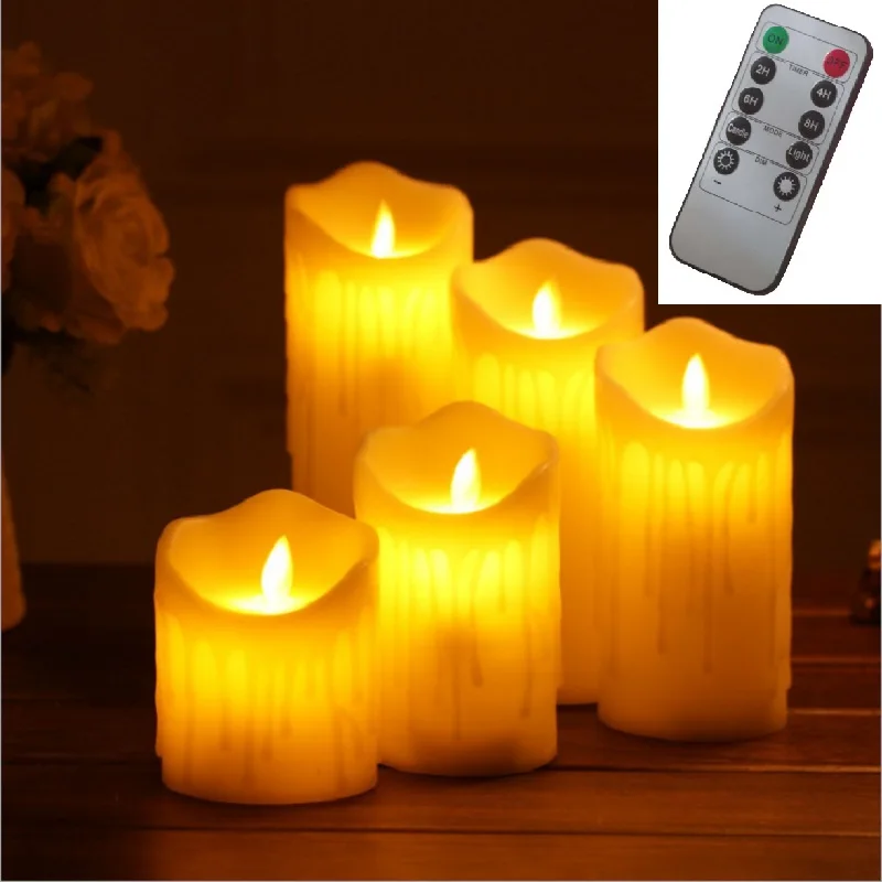 

1Pcs Flameless Electronic Wedding Candles Remote Control Led Candle Light Romantic Valentine's day Decor Party Decoration