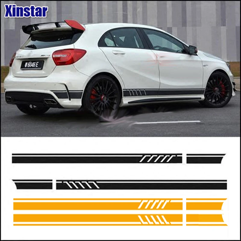 2 шт./лот Автомобильная наклейка на боковую дверь для Mercedes benz AMG W207 W205 W211 W210 CLK c180 e200