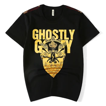 

2019 Summer Harajuku Peking Opera Printing Short Sleeve Unisex Women Femme Loose T Shirt Casual Men T-Shirt Tops Tees