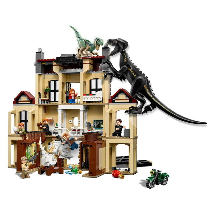 1046pcs Jurassic World 2 Legoings  Dinosaur 75930 Indoraptor Rampage At Lockwood Estate  Building Block Toys for Children 10928 1046pcs Jurassic World 2 Legoings  Dinosaur 75930 Indoraptor Rampage At Lockwood Estate  Building Block Toys for Children 10928