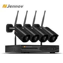 Jennov 2MP 4CH Камеры Скрытого видеонаблюдения CCTV Системы 1080P HD Безопасности Камера Системы комплект видеонаблюдения WI-FI NVR IP Cam комплект P2P