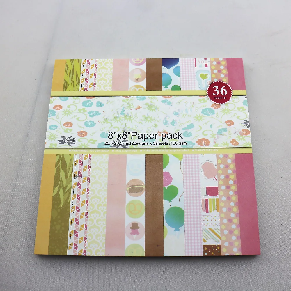 8" acid free DIY craft paper for scrapbooking handmade background paper