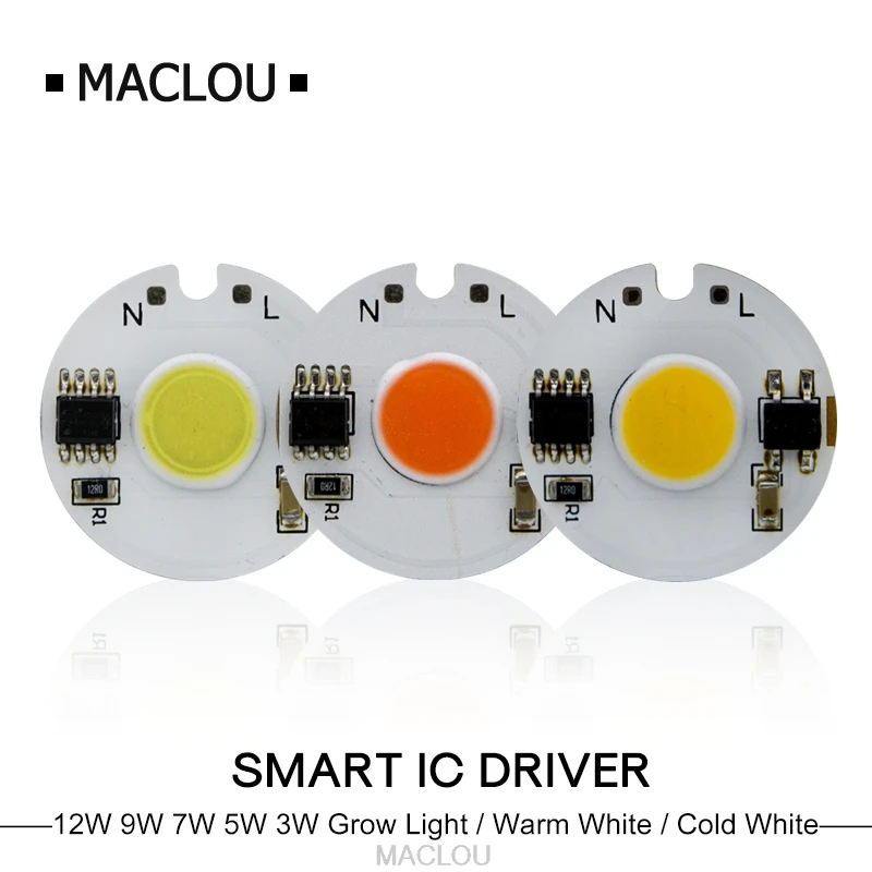 Светодиодный чип COB AC 220 3 Вт 5 7 9 12 Smart IC высокая мощность энергосберегающий Cob