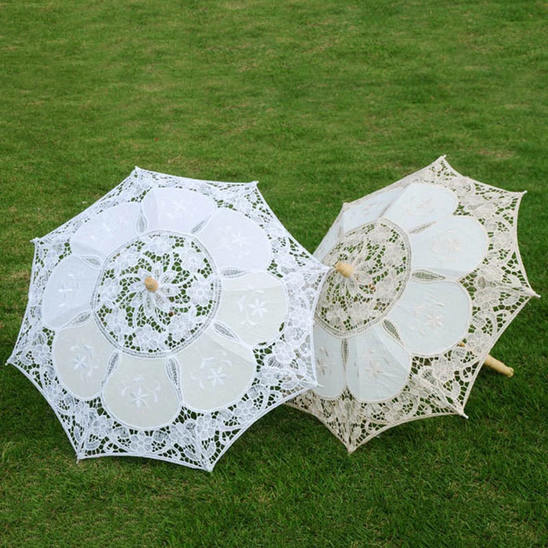 Handmade Lace Sunny Umbrella Process Lace Umbrella Photography Recital Dance Wedding Decoration Sun