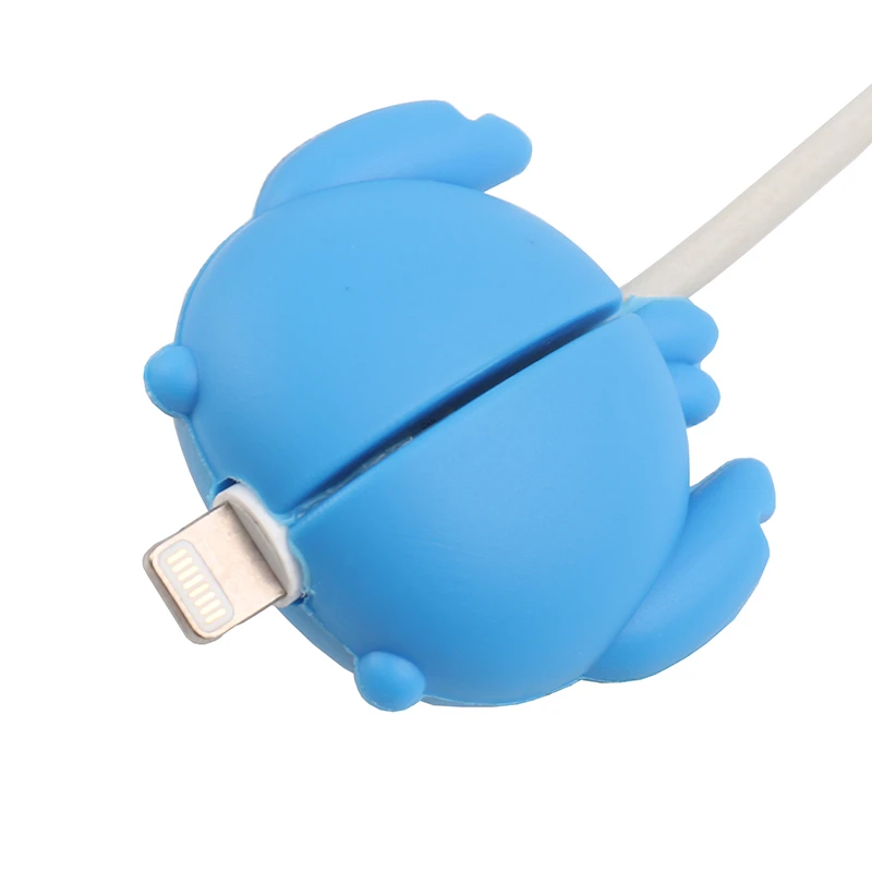Милый мультфильм телефон USB кабель протектор для Iphone Chompers шнур животное укус