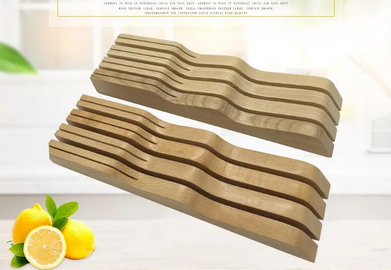 Твердый деревянный держатель для ножей Кухня Нож Стеллаж для хранения горизонтальный деревянный нож вешалка для хранения кухонный держатель для ножей