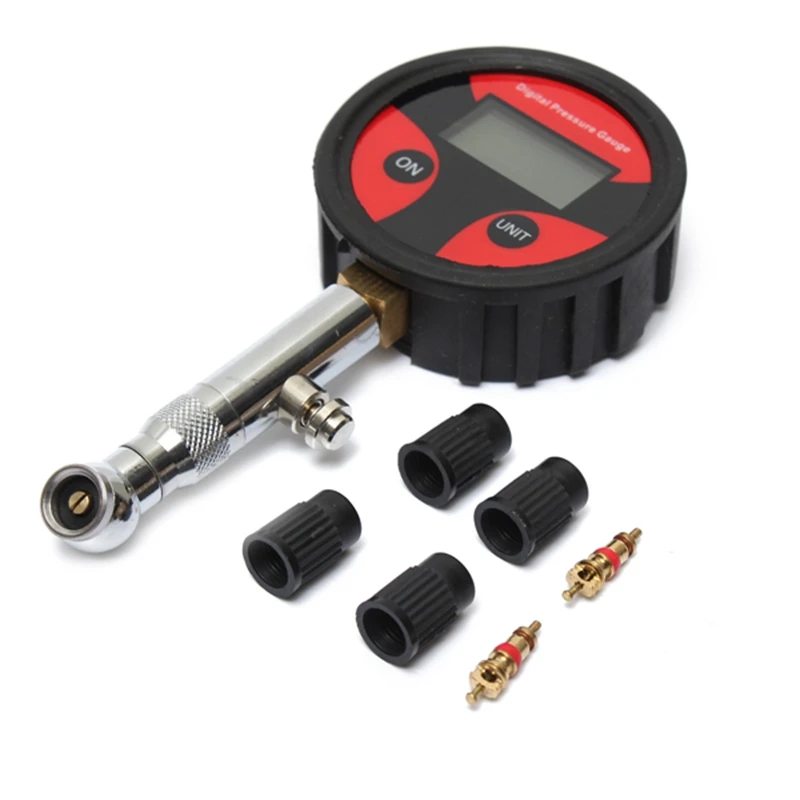 

Durable Universal Tyre Digital Pressure Gauge 0-200PSI Manometer with Tyre cap and core Promotion !!