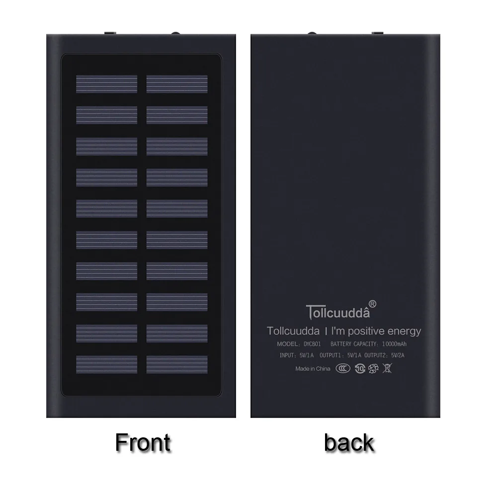 Tollcuudda Solar Charger Power Bank Batterie Externe Poverbank 10000mAh 4 Gifts Charging LED Lighting For Iphone Xiaomi Huawei Tollcuudda Solar Charger Power Bank Batterie Externe Poverbank 10000mAh 4 Gifts Charging LED Lighting For Iphone Xiaomi Huawei