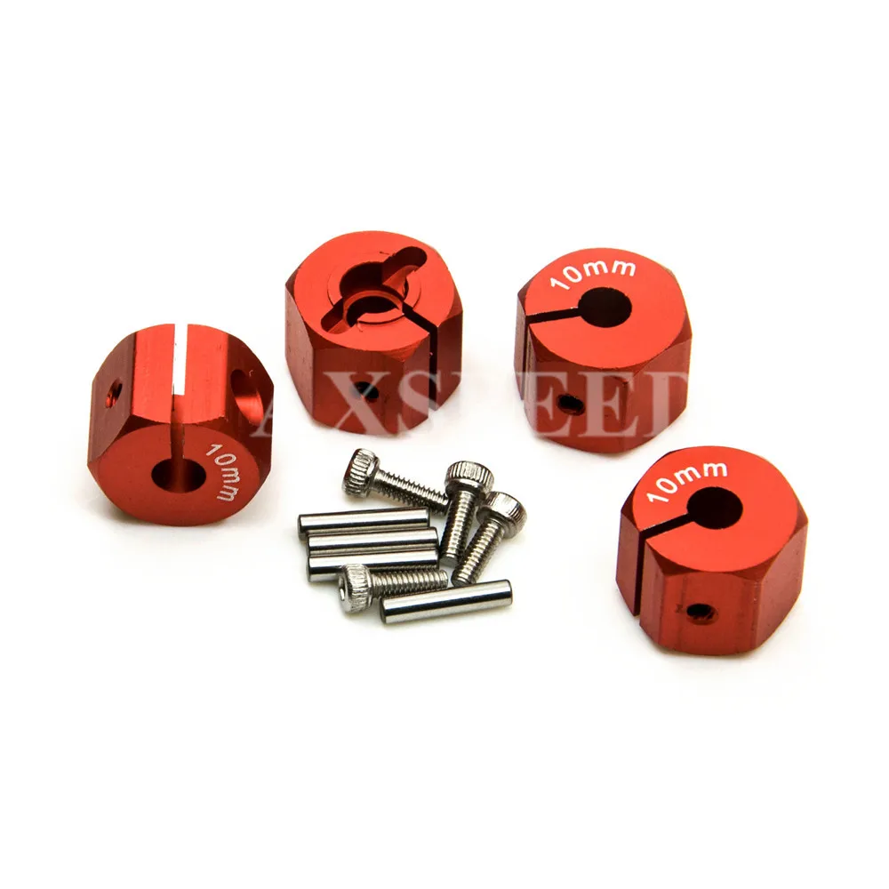4pcs 8mm/9mm/10mm/11mm/12mm Thickness Hex 12mm Aluminum Wheel Hex Drive Adaptors and Pins Alloy Metal For 1:10 RC Car Wheels Rim 4pcs 12mm racing wheel rim