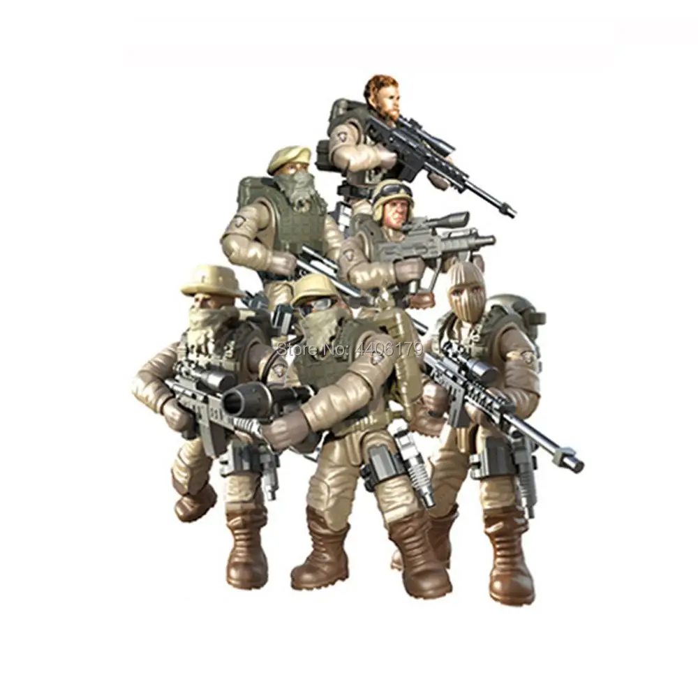 

hot LegoINGlys military Desert Eagle Special Forces base war Building Blocks mini army WW2 figures moc model bricks toys gift
