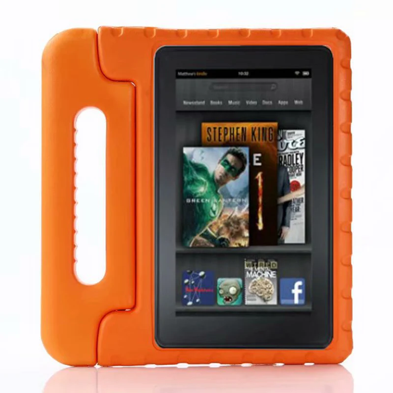 Для Amazon Kindle Fire HD 8 Детский защитный чехол для планшета Безопасный EVA резиновый чехол-подставка для Kindle Fire - Цвет: orange