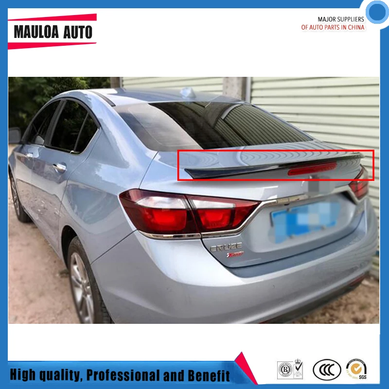 

High quality ABS primer black white red ect color car rear lip spoiler for Cruze 2015 2016