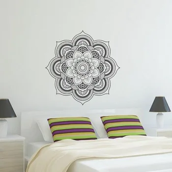 

Yoga Sticke Pattern Lotus OM Decal Body-building Posters Vinyl Wall Decals Parede Decor Mural Yoga Sticker