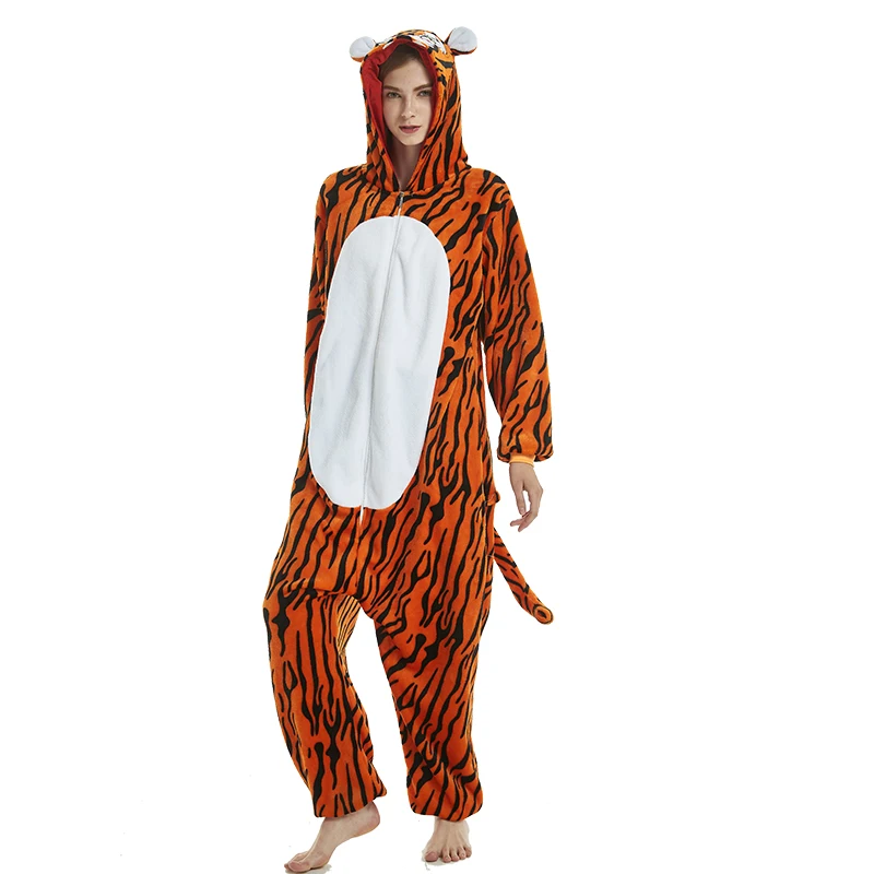 

Adult Unisex kigurumi animal tigger Unisex onesies Winter warm pajamas for adults kigurumi flannel sleepwear Unisex jumpsut