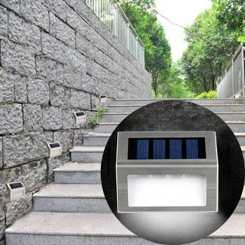 

Stainless Steel LED Solar Lamp 3LED Waterproof Outdoor Wall Light Cheap and Durable Courtyard Pathway Fence Stair Light Solaire
