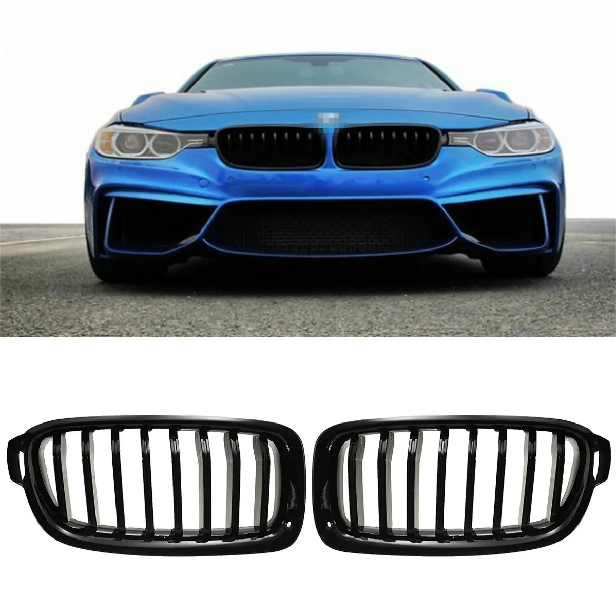 Front Kidney Grille Grills Gloss Black Left & Right For BMW F30 F31 3 Seriesin Racing Grills Front Kidney Grille Grills Gloss Black Left & Right For BMW F30 F31 3 Seriesin Racing Grills