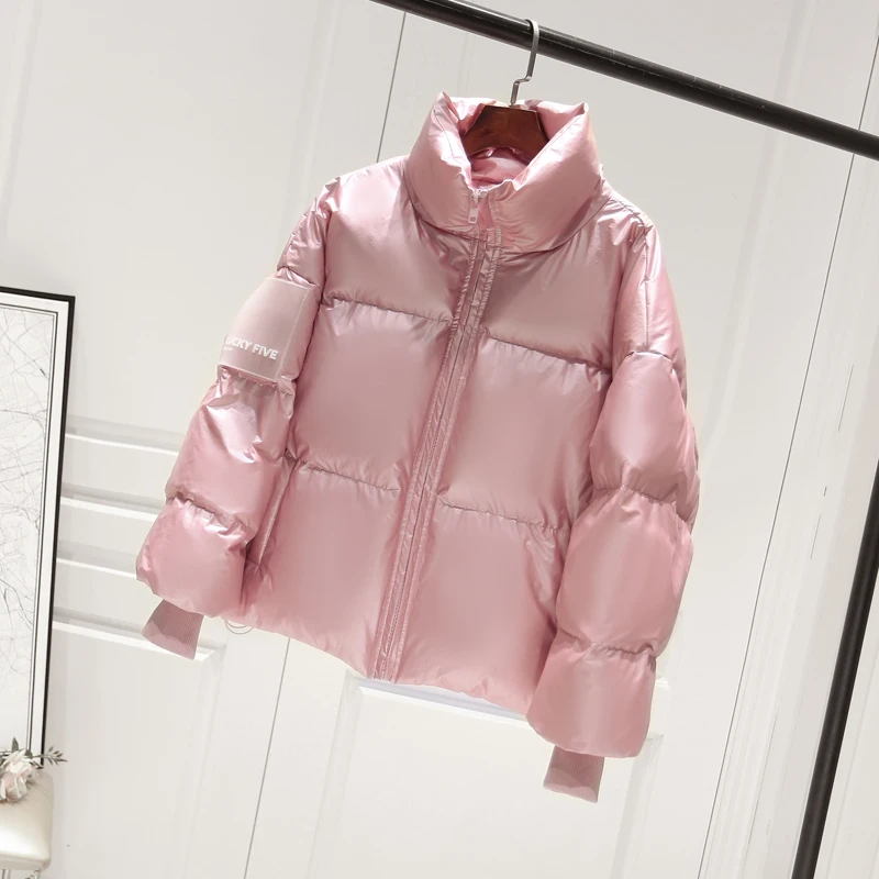 Goede 2019 Vrouwelijke Glossy Down Parka Winter Jas Vrouwen Grote Maten Dikke Donsjack Losse Witte Duck Down Jas Waterdicht Bovenkleding