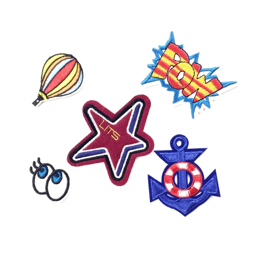 Embroidered Cartoon Iron On Patches For Clothing Iron On Stickers For