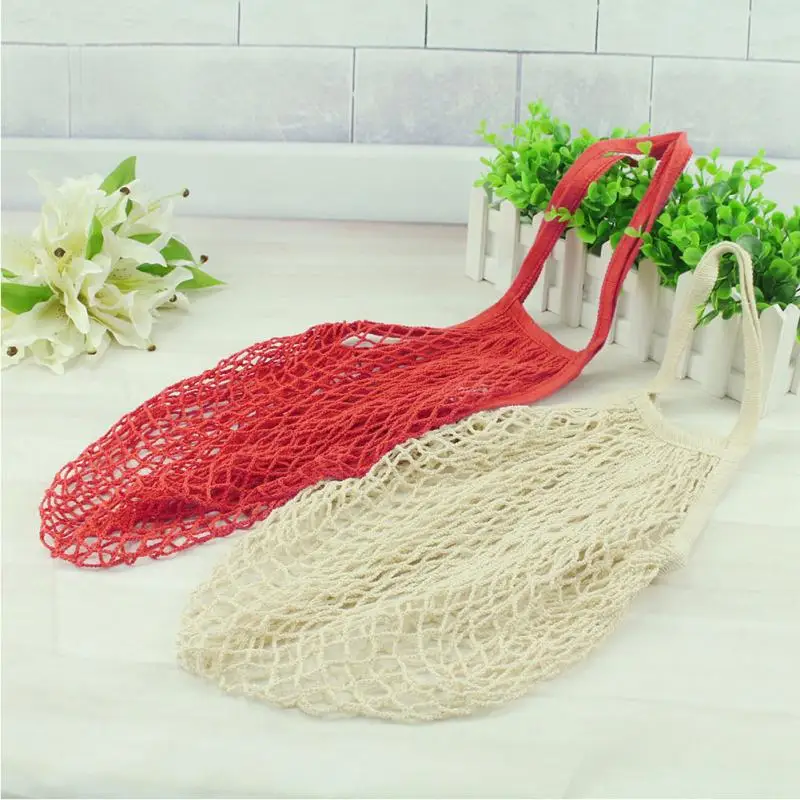 2018 Reusable String Shopping Grocery Bag Shopper Tote Mesh Net Woven Cotton Hand Totes Fruit Storage Handbag Environmental | Багаж и
