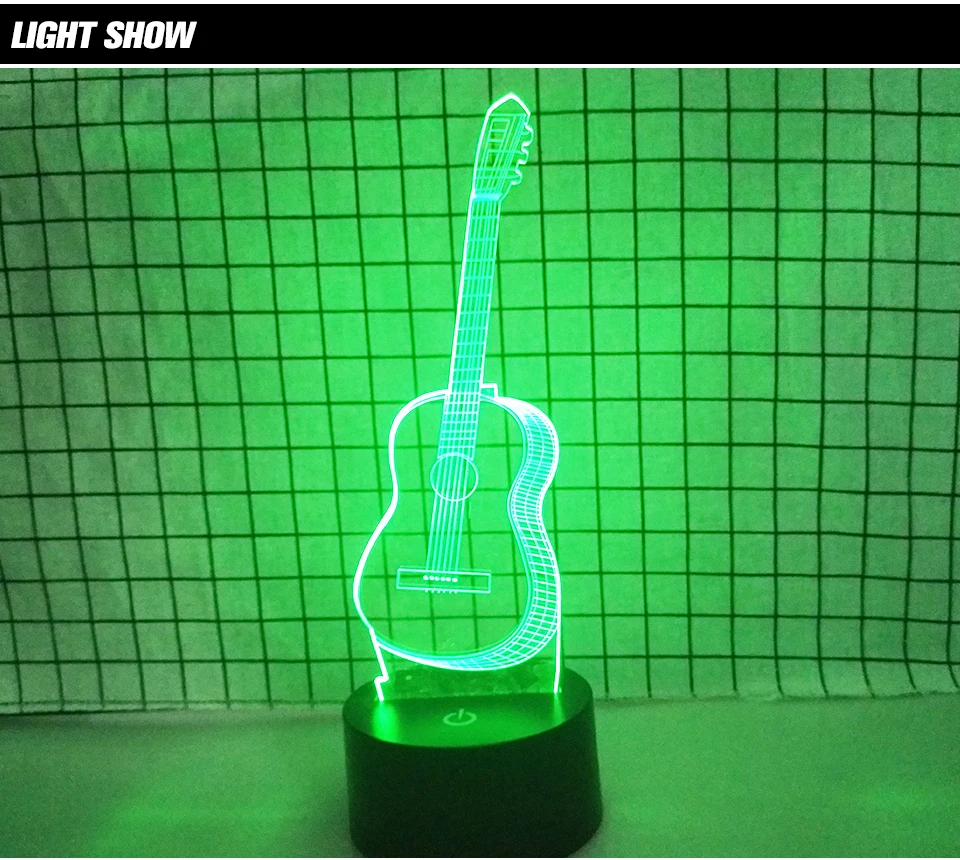 5V USB LED 3D Guitar Night Light (2)